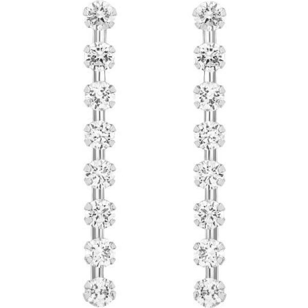 Orecchini pendenti con zirconia in oro bianco 9ct Carissima Gold bianco