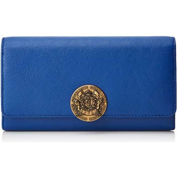 Portafoglio in pelle blu Guess blu