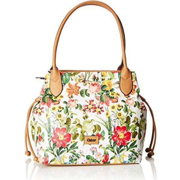 Borsa a spalla con zip bianco Gabor bianco
