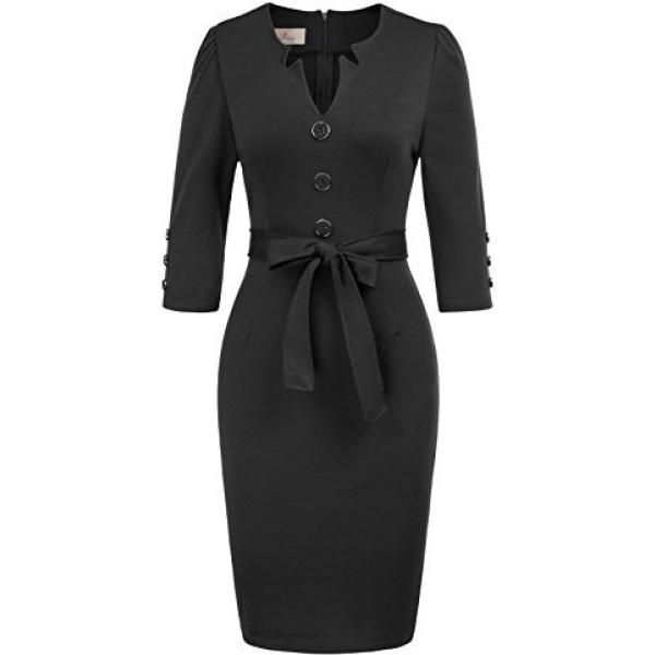 vestito Grace Karin nero tinta unita