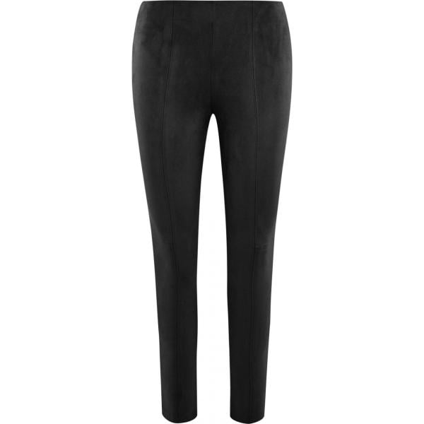 Leggings effetto scamosciato aderente nero Oodji Ultra nero