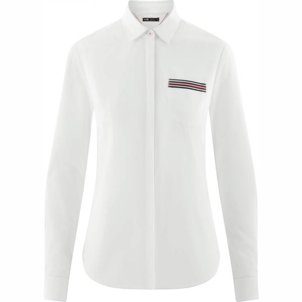 Camicia aderente bianco Oodji Ultra bianco a righe