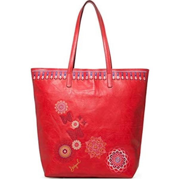 Borsa a spalla con zip rosso Desigual rosso