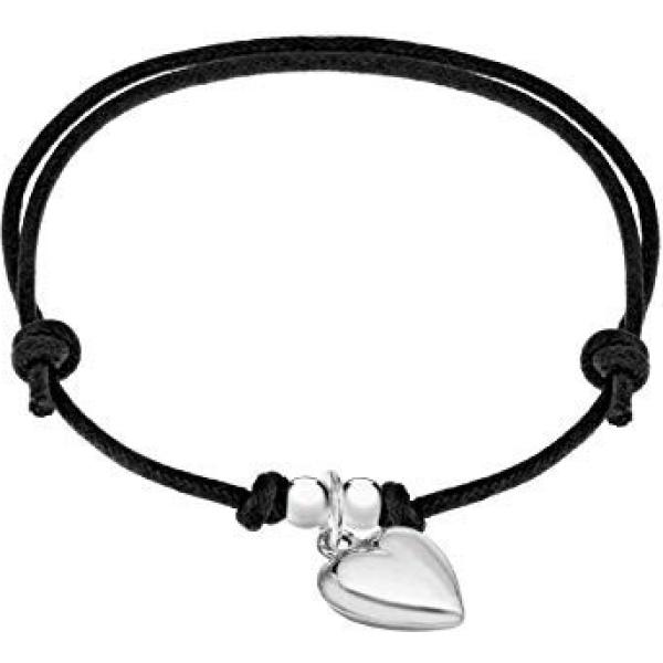 Bracciale in sterling 925 ipoallergenico argento e nero e bianco Tuscany Silver nero