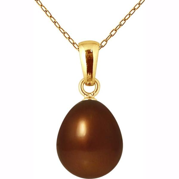 Collana in oro giallo marrone Pearls & Colors giallo