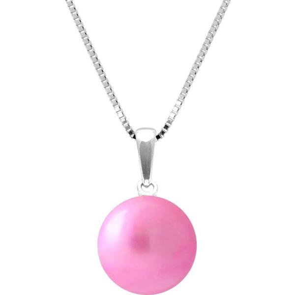 Collana in oro bianco rosa Pearls & Colors giallo