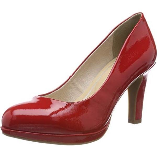 Scarpe col tacco con plateau rosso Marco Tozzi rosso