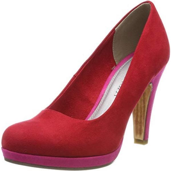 Décolleté con plateau rosso Marco Tozzi rosso