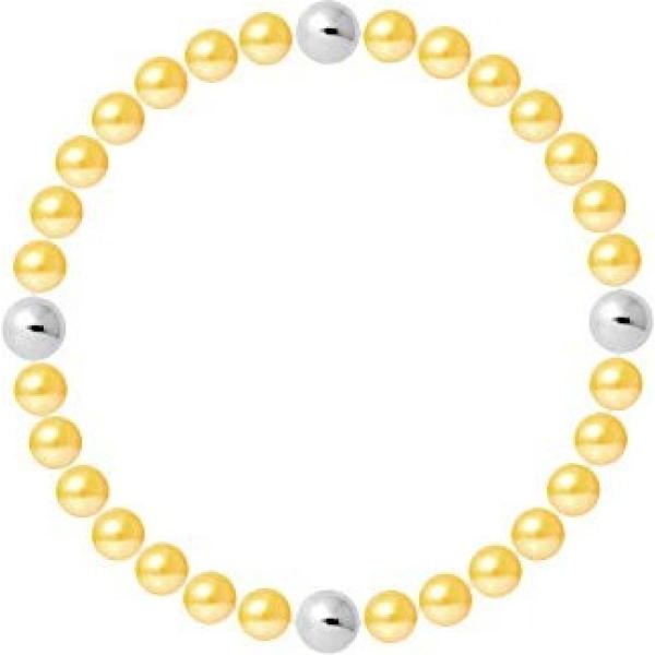Braccialetto in argento 925 Pearls & Colors giallo