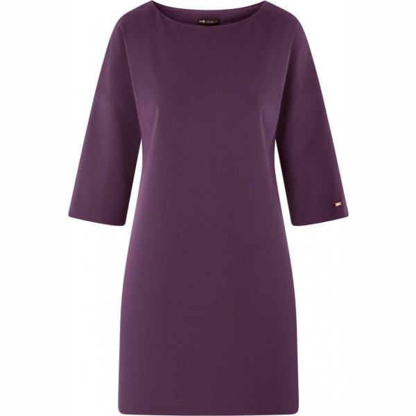 Vestito a giromanica taglio dritto aderente viola Oodji Ultra viola