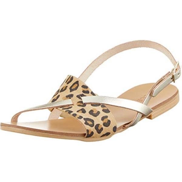 Sandali con cinturino in pelle marrone Pieces marrone