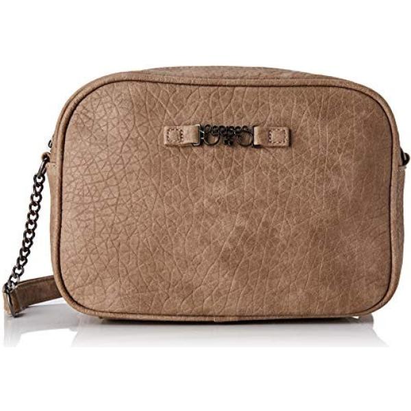 Borsa a tracolla marrone e grigio Le Temps des Cerises marrone