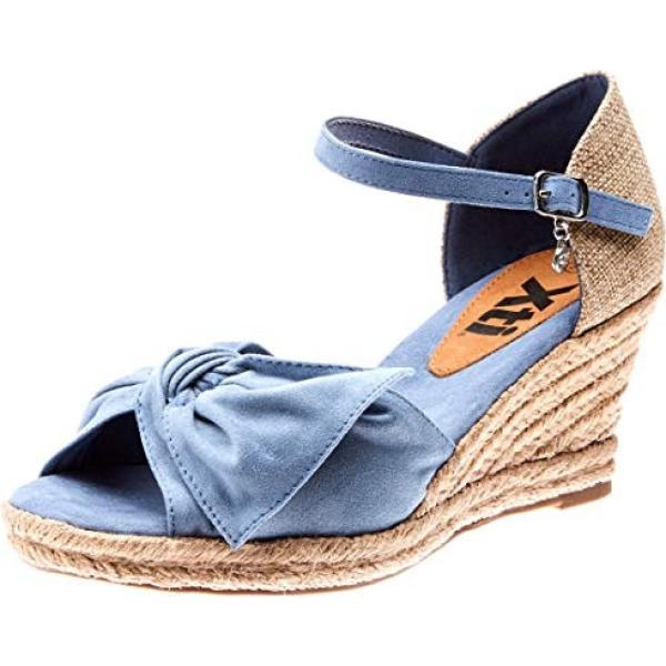 Sandali con plateau in denim blu Xti blu