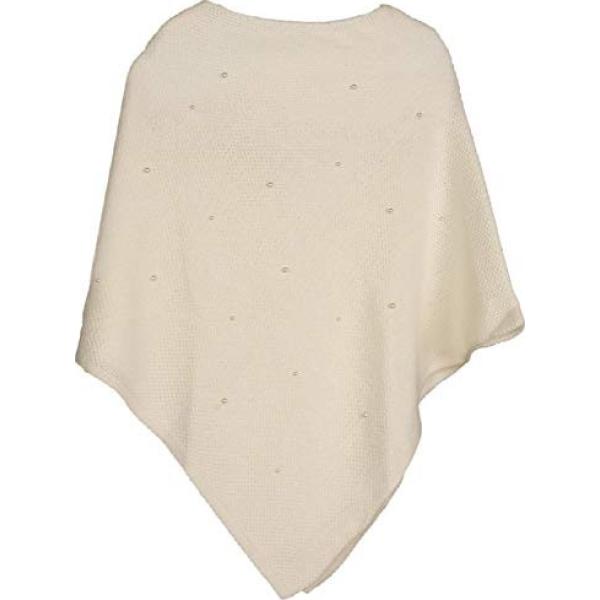 Poncio con perle girocollo senza maniche in in maglia taglia unica StyleBREAKER