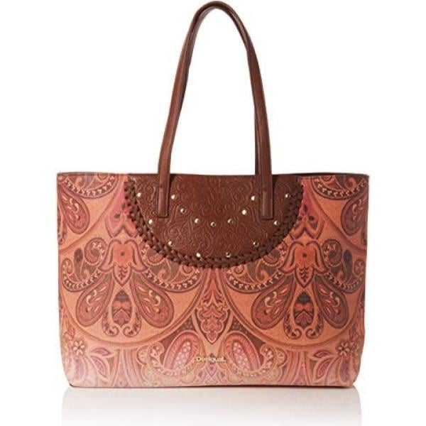 Borsa a spalla in pelle marrone Desigual marrone