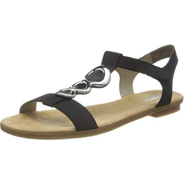 sandali in pelle Rieker grigio
