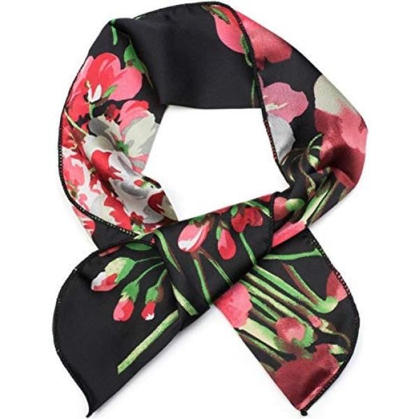 Foulard con fiocco fantasia con fasce nero StyleBREAKER nero a fiori