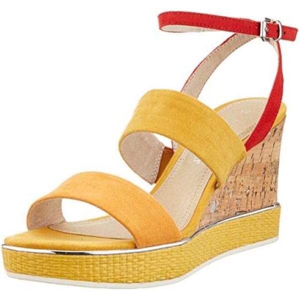 Sandali con plateau giallo Marco Tozzi giallo