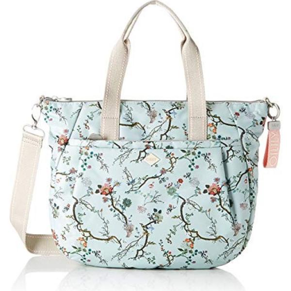 Borsa a mano cartella con zip turchese Oilily blu
