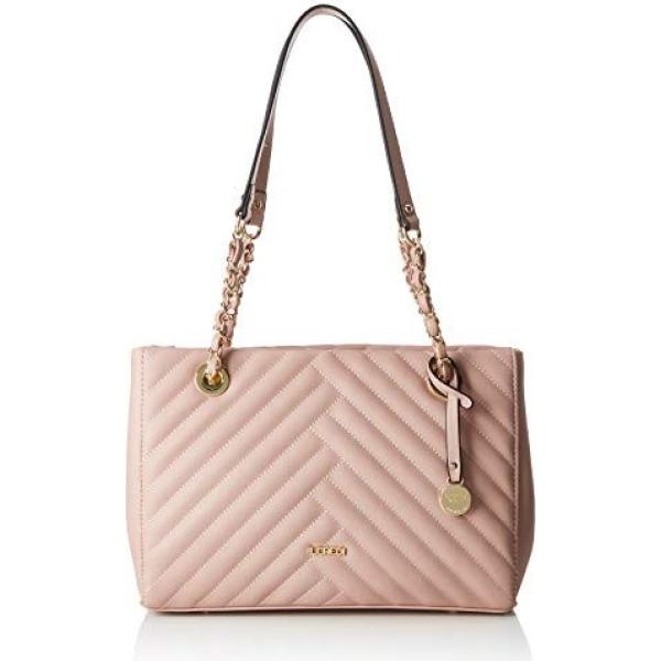 Borsa a spalla con zip rosa L.Credi rosa