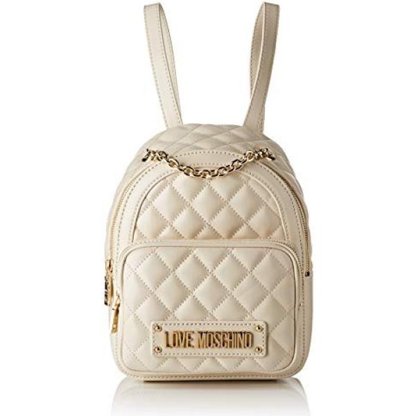 Zaino avorio e beige Love Moschino bianco
