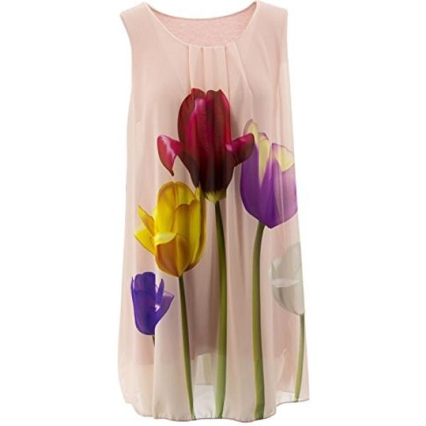 Vestito fantasia floreale girocollo senza maniche taglia unica rosa Netgozio rosa a fiori