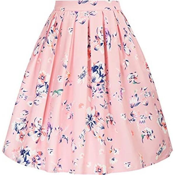 gonne longuette Grace Karin rosa tinta unita