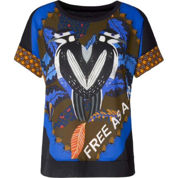 blusa Marc Cain Collections blu con stampe
