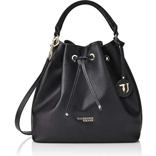 Borsa a tracolla secchiello nero Trussardi Jeans nero