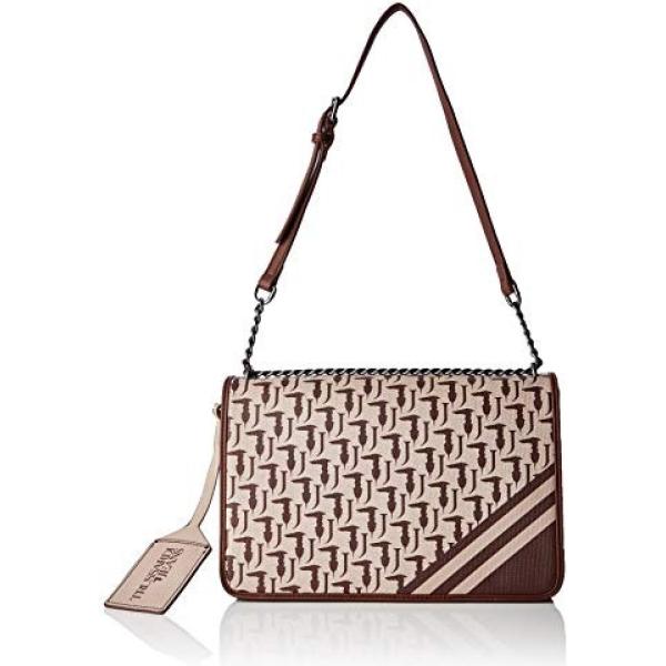 borsa a tracolla Trussardi Jeans marrone a righe