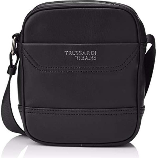 Borsa a tracolla con zip nero Trussardi Jeans nero