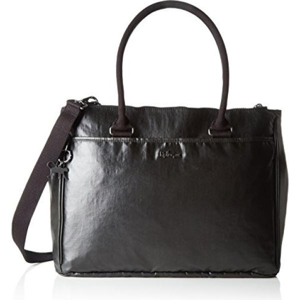 Borsa a mano effetto metallizzato nero Kipling nero
