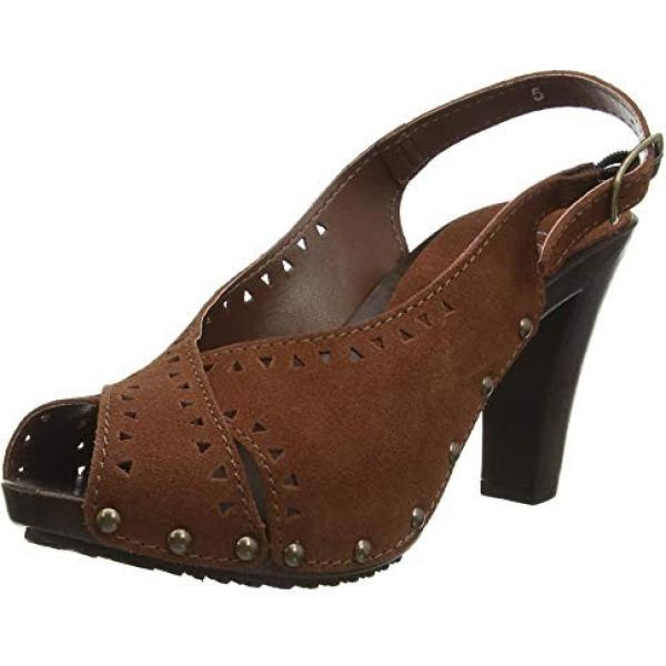 Sandali effetto scamosciato open toe marrone Joe Browns marrone
