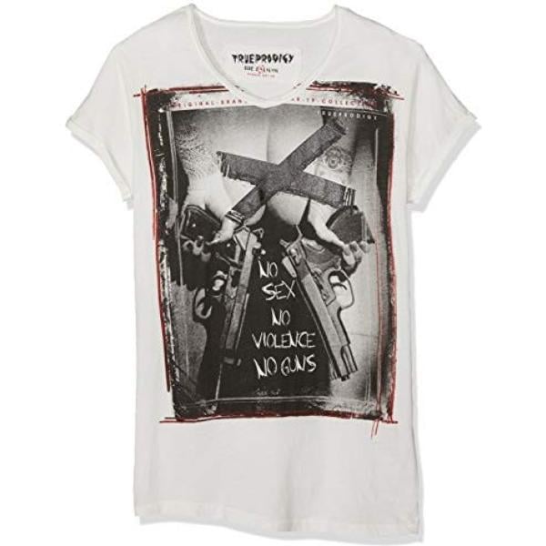T-shirt con stampa a maniche corte bianco Trueprodigy bianco con stampe
