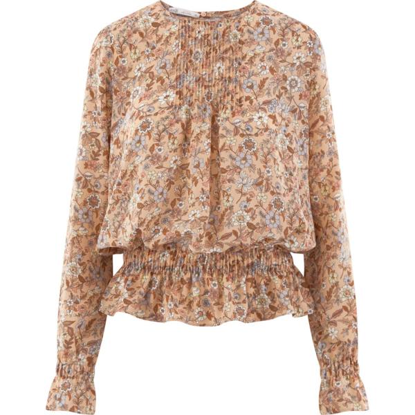 camicie Oodji Ultra marrone con stampe