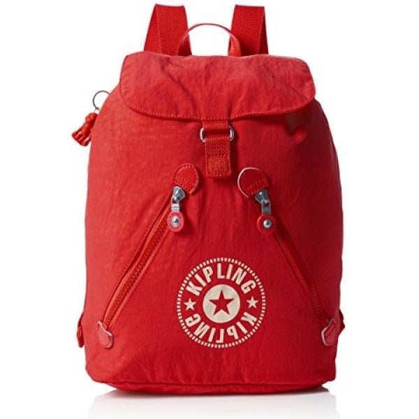 Zaino con fibbia rosso Kipling rosso