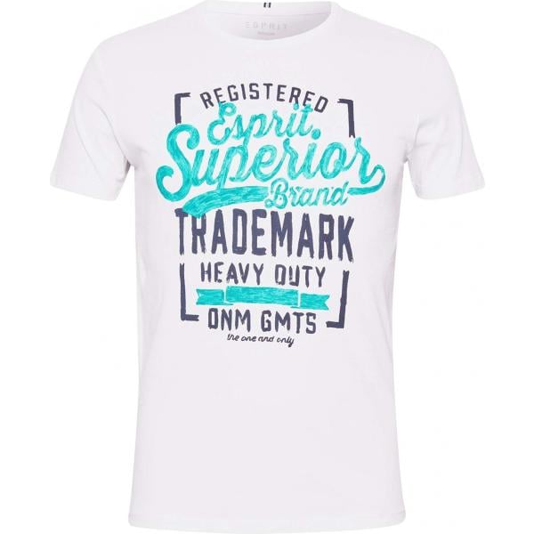 T-shirt con stampa bianco Esprit bianco con stampe