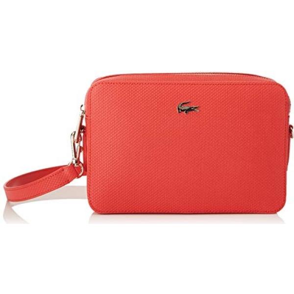 Borsa a tracolla con tracolla regolabile oro Lacoste rosa