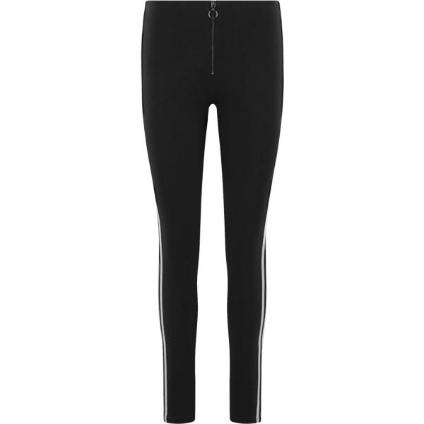 Leggings sport con zip aderente nero Oodji Ultra nero a righe