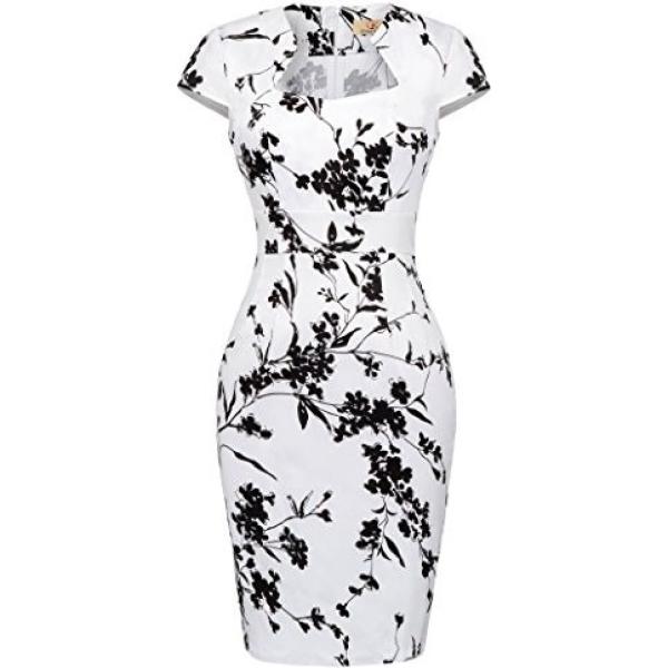 Vestito al ginocchio fantasia floreale aderente Grace Karin a fiori