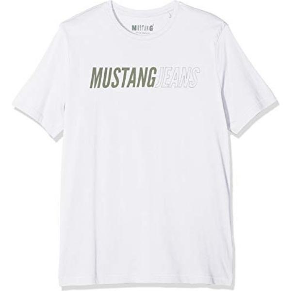 t-shirt Mustang bianco con stampe