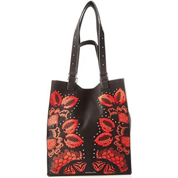 Borsa a spalla con zip e tasca interna nero Desigual nero