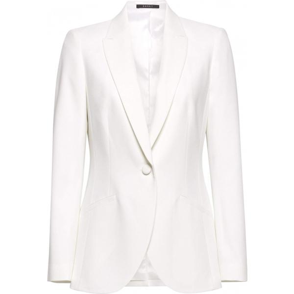 Giacca contrasto crêpe bianco ESPRIT Collection bianco