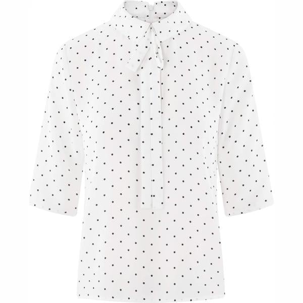 Camicetta con laccetti aderente bianco Oodji Ultra bianco