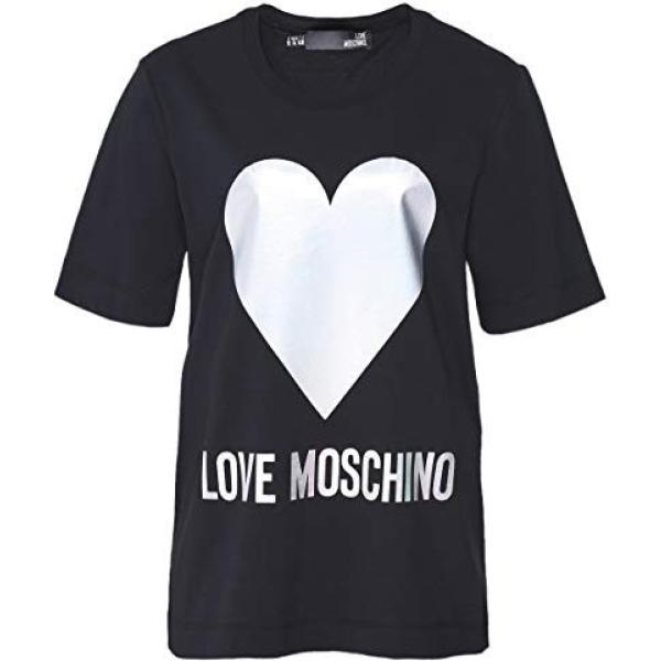 t-shirt Love Moschino nero con stampe