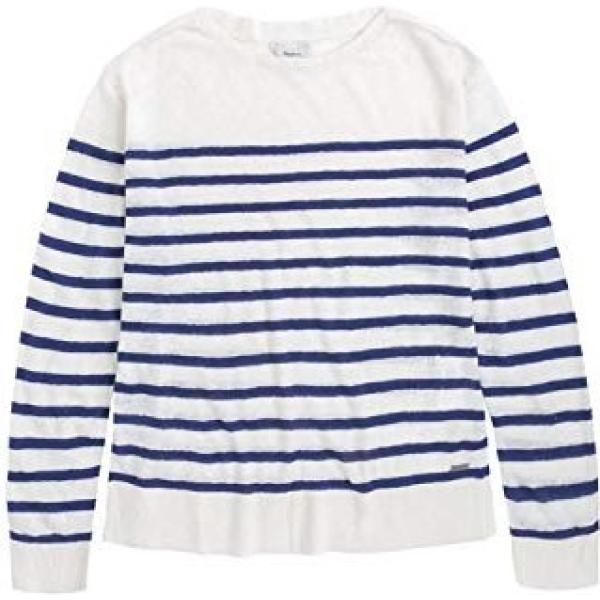 Felpa avorio Pepe Jeans bianco a righe