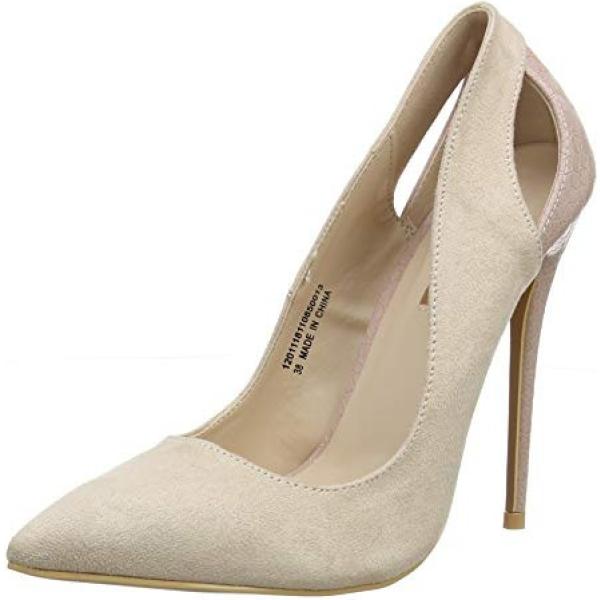Scarpe col tacco beige Lost Ink