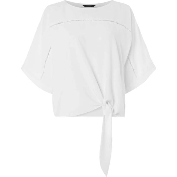 Camicia a maniche corte con punta tonda tinta unita avorio Roman Originals bianco tinta unita
