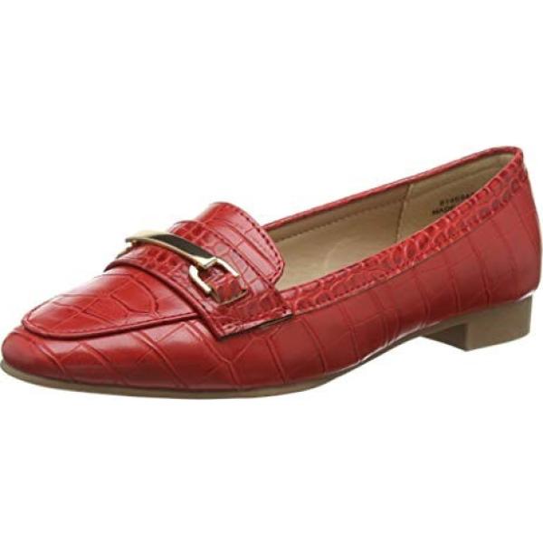 Mocassini pianta larga rosso New Look rosso