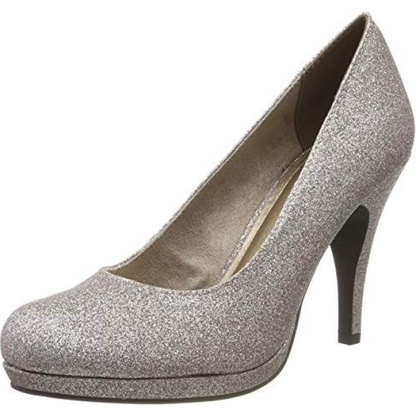 Scarpe col tacco con plateau argento Tamaris grigio